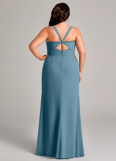 Azazie Mero Bridesmaid Dresses Bermuda Sheath Pleated Chiffon Dress image10