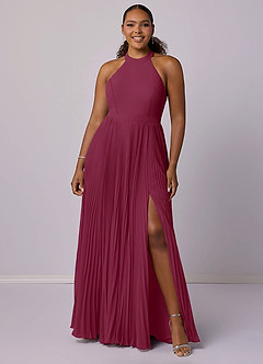Barbie ♥ Azazie Bridesmaid Dresses Mulberry A-Line Pleated Chiffon Dress image7