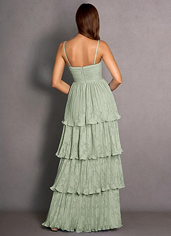 Jessamine Lemon Sorbet Lace Ruffled A-line Prom Dress image2