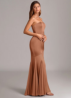 Azazie Uma Bridesmaid Dresses Bronzer Mermaid Strapless Chiffon Convertible Dress image4
