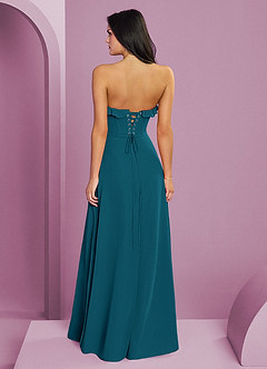 Barbie ♥ Azazie Bridesmaid Dresses Ink Blue A-Line Sweetheart Neckline Chiffon Dress image2