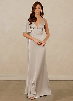 Christian Siriano Bridal for Azazie 1011 Bridesmaid Dresses Frost Mermaid Bow Stretch Satin Dress image3