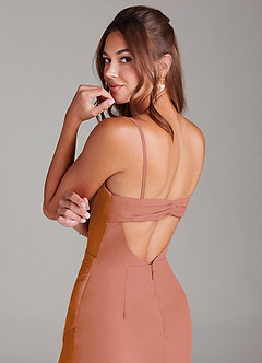 Azazie Leonis Bridesmaid Dresses MAI TAI Sheath Strapless Chiffon Convertible Dress image4