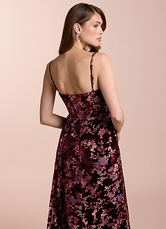 Angela Wine Gray Multi Maxi Dress image6