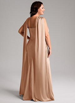 Azazie Kinsley Bridesmaid Dresses English Rose Mermaid Side Slit Stretch Satin Dress image8