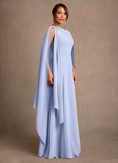 Azazie Liddie Mother of the Bride Dresses Ice A-Line Pleated Chiffon Dress image2