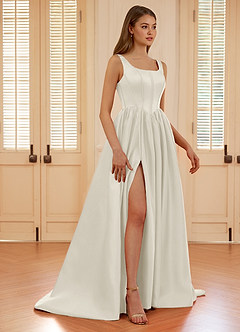 Blakellya Ivoor A-lijn baleinen korset galajurk image6