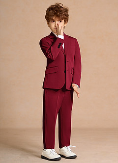 front Oliver Borgoña Traje de 2 piezas para niños