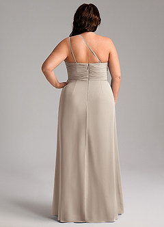 Azazie Eren Bridesmaid Dresses Frost Sheath One Shoulder Chiffon Dress image9
