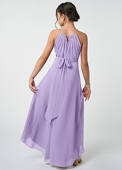 Azazie Oaklynn Junior Lilac A-Line Pleated Chiffon Dress image3