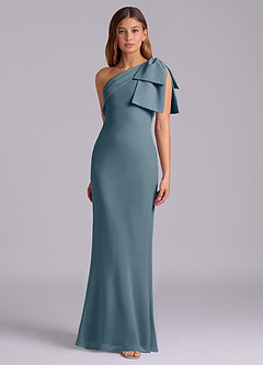 Azazie Yuanna Bridesmaid Dresses Twilight Mermaid One Shoulder Chiffon Dress image5