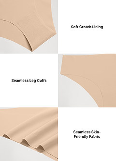 front Culotte sans coutures taille basse quasi invisible (une pièce)