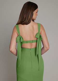 Azazie Carlotta Brautjungfernkleider Meerjungfrau-Linie Herzausschnitt Chiffon Kleid Basilikum image2