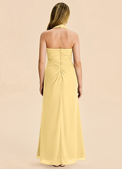 Azazie Destiny Junior Butter Sheath Ruched Chiffon Dress image2