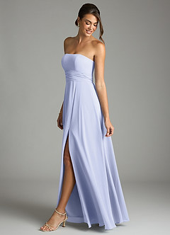 Azazie Tamira Suknie dla druhen Linia A Pofałdowany Szyfon Do ziemi Sukienka image3