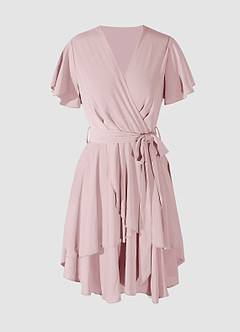 Downright Darling Blushing Pink Ruffled Short Sleeve Mini Dress image6