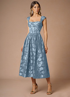 Dana Dusty Blue Midi Dress image3