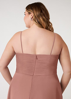 Azazie Arabella Allure Jurken voor bruidsmeisjes Converteerbaar Jurk van Chiffon met A-Lijn Sweetheart Halslijn Ceder Roos image15
