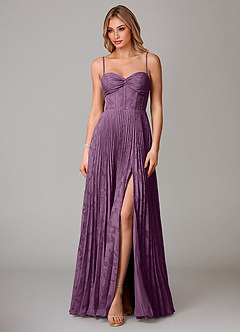 Azazie Akiko Bridesmaid Dresses Wisteria A-Line Sweetheart Neckline Floral Burnout Dress image3