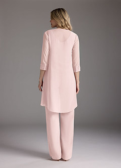 Azazie Maura Mother of the Bride Dresses Blushing Pink Jumpsuit/Pantsuit Sequins Chiffon Dress image5
