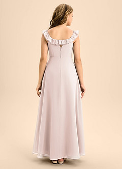 Azazie Callie Junior Rose Petal A-Line Ruched Chiffon Dress image2