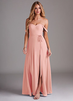 Azazie Aaron Final Sale Rosette A-Line Off the Shoulder Chiffon Convertible Dress image4