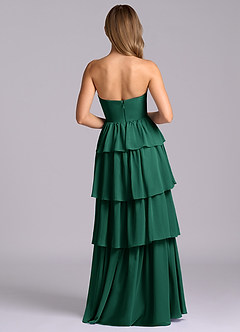 Azazie Faye Robes de demoiselle d'honneur Robe Trapèze en Mousseline de soie Encolure en Forme de Cœur émeraude image7