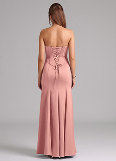 Azazie Ximena Robes de demoiselle d'honneur Robe Sirène Convertible en Satin extensible Corset Rosette image6