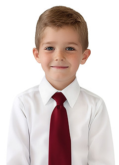 front Boy's Matte Satin Neck Tie