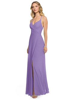 Azazie Davis Abiti da Damigella Abito A-Line in Chiffon con Scollo a V Tahiti image3