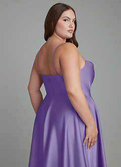 Azazie Elle Brautjungfernkleider A-Linie Plissee Stretch-Satin Kleid Tahiti image15