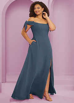 Barbie ♥ Azazie Bridesmaid Dresses Neptune A-Line Off the Shoulder Chiffon Convertible Dress image12