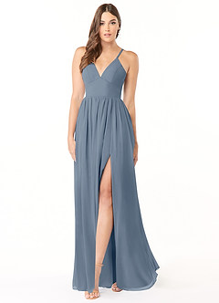 Azazie Aaida Bridesmaid Dresses Twilight A-Line Corset Chiffon Dress image1