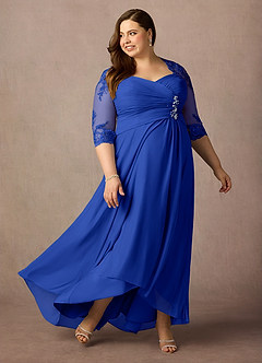 Azazie Anne Mother of the Bride Dresses Royal Blue Sheath Sweetheart Sequins Lace Dress image12