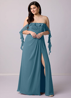 Barbie ♥ Azazie Bridesmaid Dresses Bermuda A-Line Off the Shoulder Chiffon Convertible Dress image10