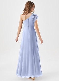 Azazie Arabella Junior A-Linie Gestreift Chiffon Kleid Eis image6