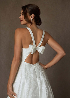 Azazie Olivette Suknie ślubne Suknia balowa Pasek Żakard kwiatowy Pociąg Kapliczny Sukienka image8