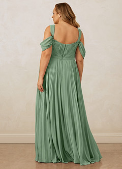 Christian Siriano Bridal for Azazie 1013 Brautjungfernkleider A-Linie Schulterfrei Chiffon Kleid Matcha image12