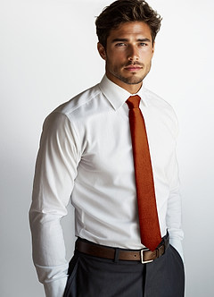 front Metallic Satin Wide Tie