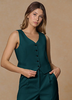 front Rowan Pine Refined Weave Performance vest