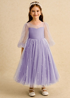 Azazie Trudy Blumenmädchenkleider Ballkleid Herzausschnitt Tüll Kleid Tahiti image6
