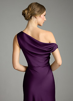 Azazie Emerson Brudepigekjoler Havfrue Off-Shoulder Stræk satin Gulv-længde Kjole image7