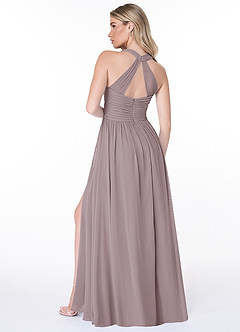 Azazie Jaclyn Bridesmaid Dresses Dusk A-Line Pleated Chiffon Dress image6