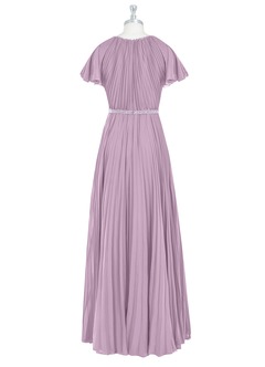Azazie Kara Modest Bridesmaid Dresses A-Line Pleated Chiffon Floor-Length Dress image8