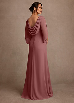 Azazie Anaheim Mother of the Bride Dresses Desert Rose A-Line Pleated Chiffon Dress image2