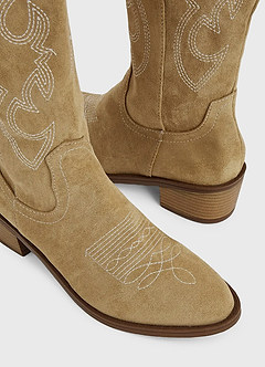 front Botas vaqueras de ante