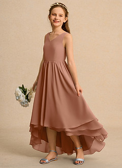 Azazie Kitten Junior Formal Flower Girl Klänningar Klä A-Line i Chiffong image1