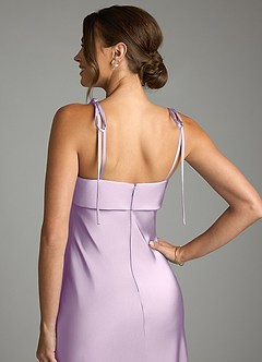 Azazie Ellia Robes de demoiselle d'honneur Robe Fourreau en Satin extensible Arc Frostiges Flieder image6