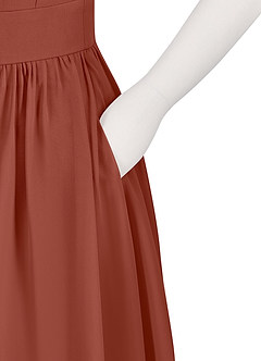 Azazie Molly Junior Amethyst A-Line Pleated Chiffon Dress image10