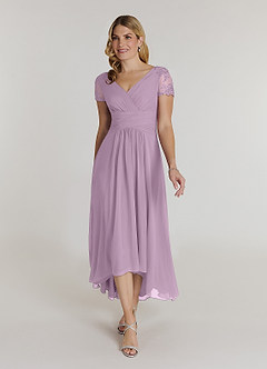 Azazie Thais Mother of the Bride Dresses Wisteria A-Line Lace Chiffon Dress image1